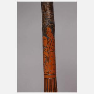 Geschnitzter Spazierstock