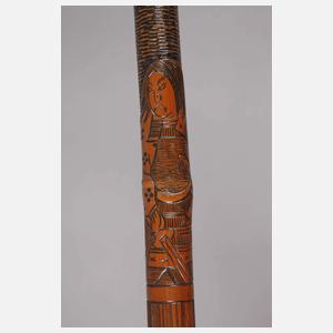 Geschnitzter Spazierstock