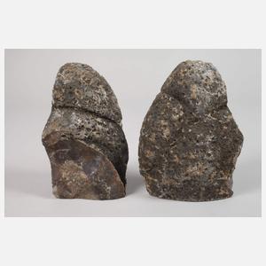 Paar Buchstützen Achat