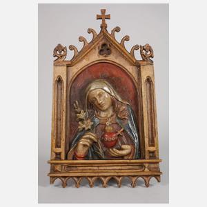 Zwei geschnitzte Andachtsbilder