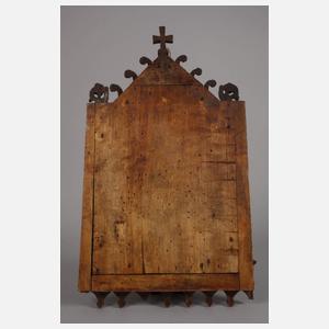 Zwei geschnitzte Andachtsbilder