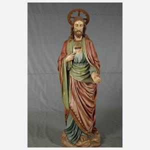 Große geschnitzte Heiligenfigur