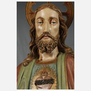 Große geschnitzte Heiligenfigur