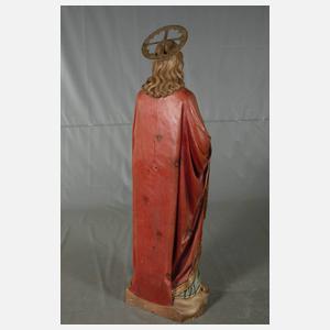 Große geschnitzte Heiligenfigur