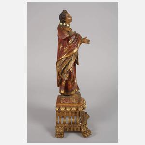 Geschnitzte Heiligenplastik