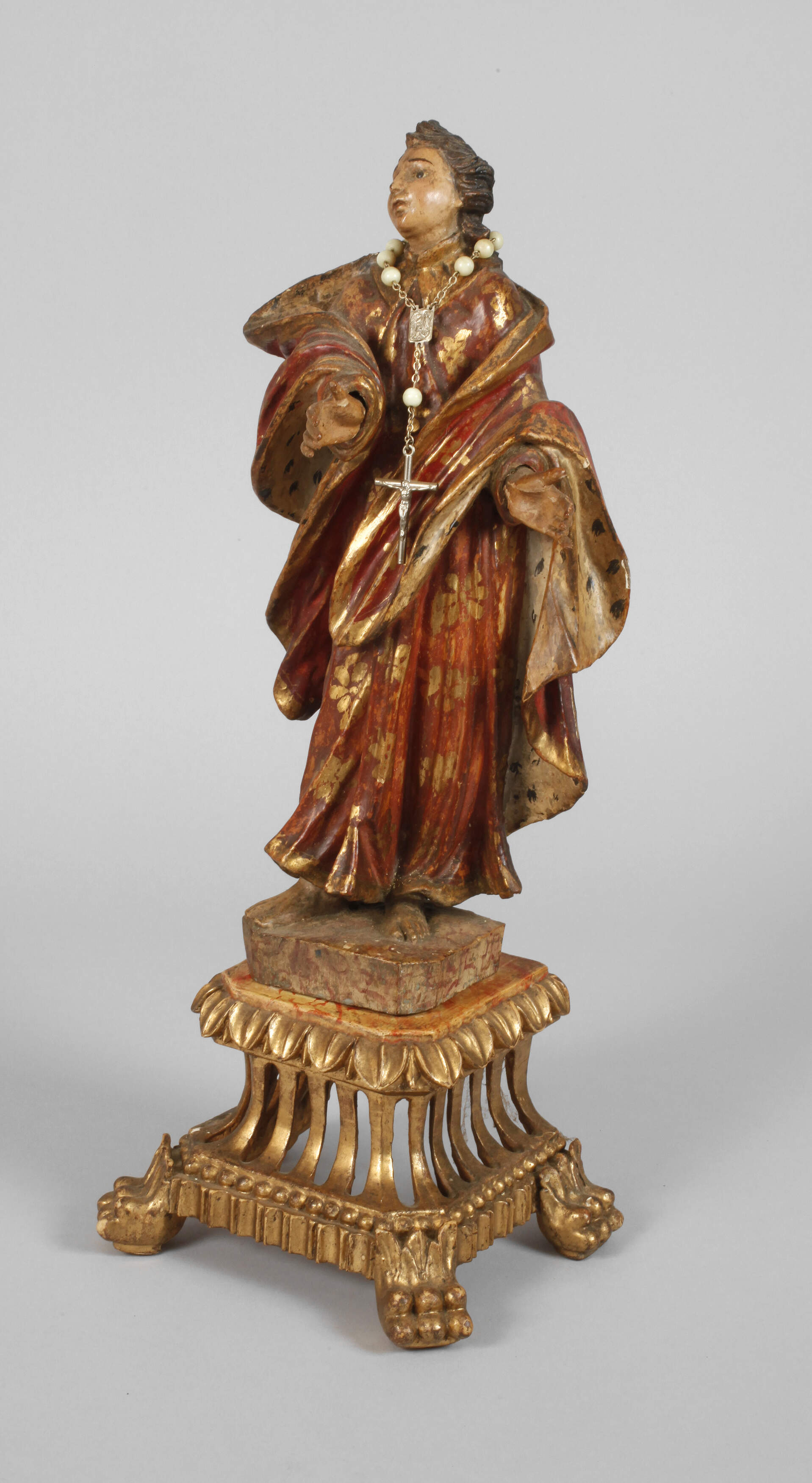 Geschnitzte Heiligenplastik