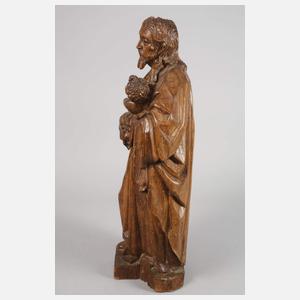 Geschnitzte Heiligenplastik