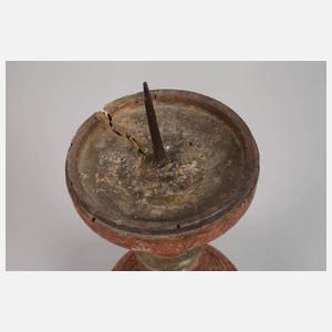 Zwei gotische Scheibenleuchter