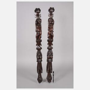 Paar figürliche Schnitzereien