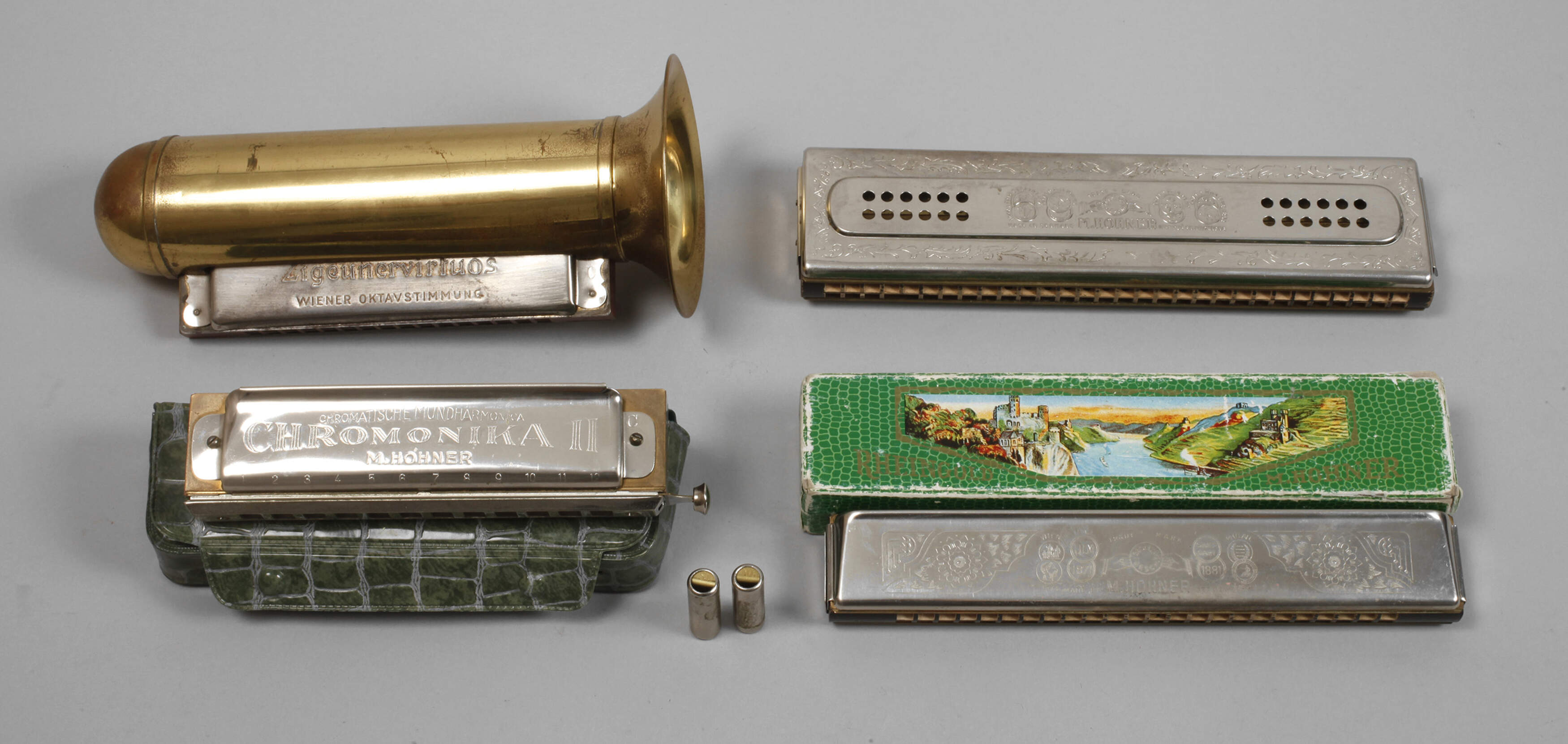 Hohner vier Mundharmonikas