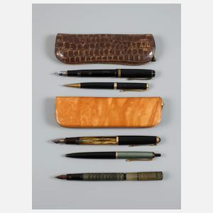 Fünf Schreibgeräte