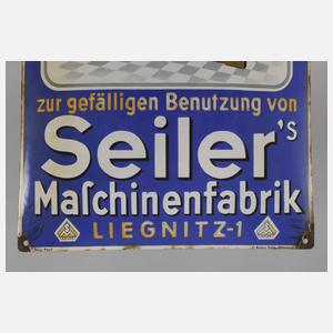 Emailleschild Seiler