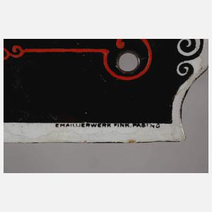 Emailleschild Zum Großmeister