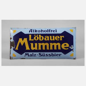 Emailleschild Löbauer Mumme
