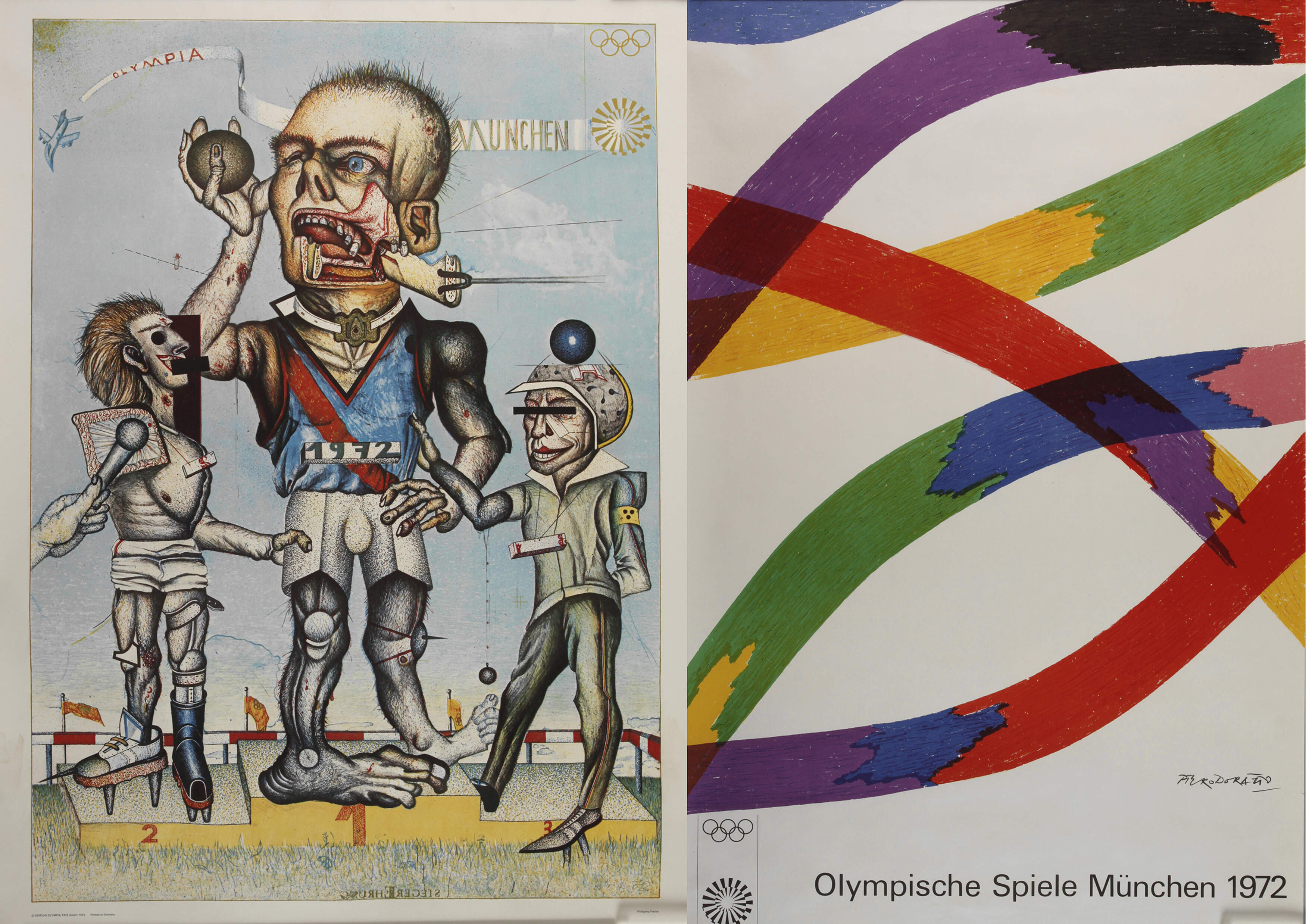 Zwei Plakate Olympische Spiele München 1972