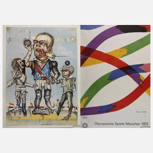 Zwei Plakate Olympische Spiele München 1972
