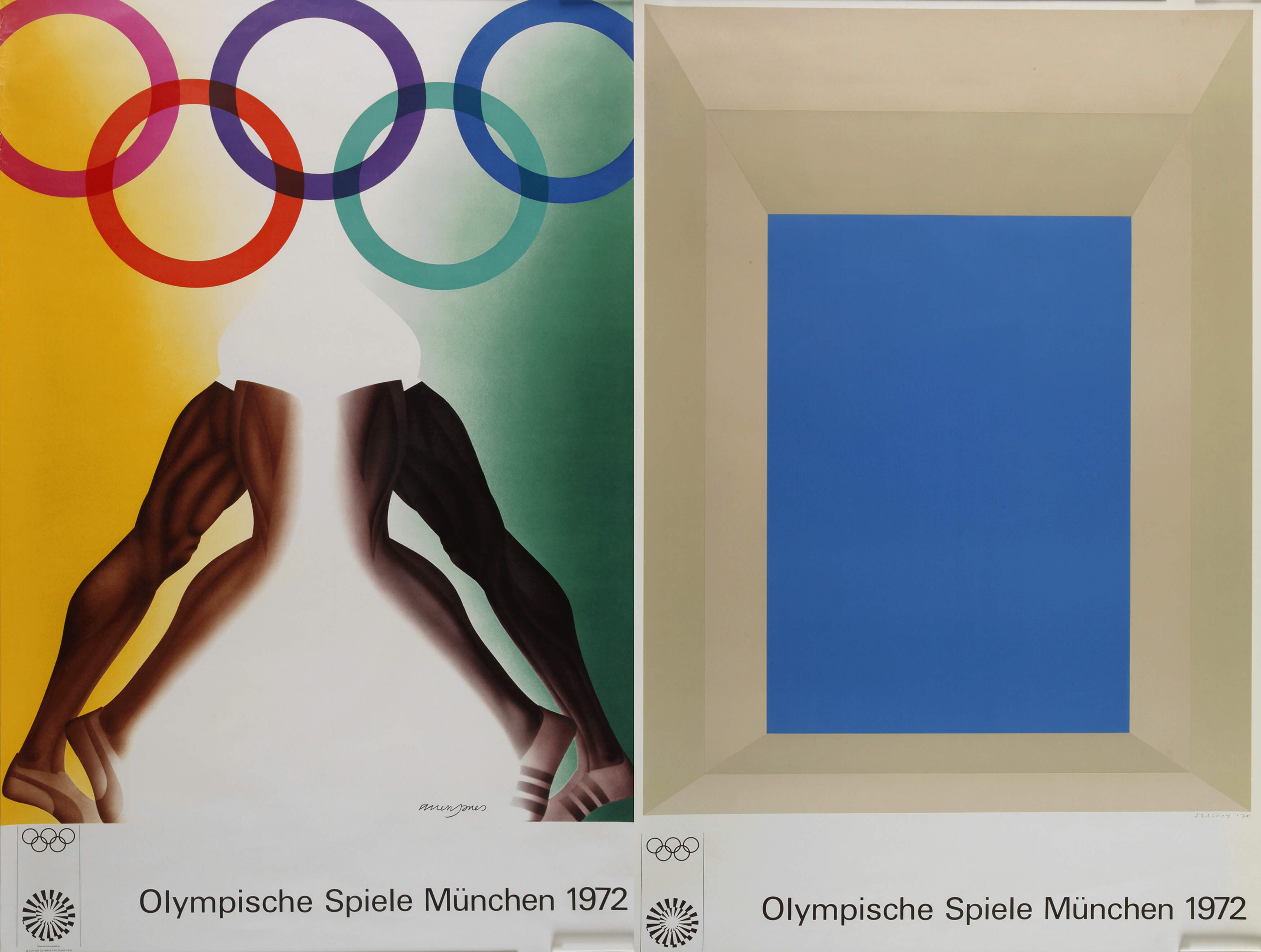 Zwei Plakate Olympische Spiele München 1972