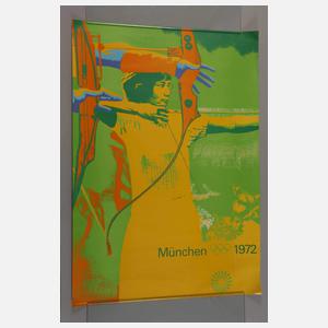 Fünf Plakate Olympische Spiele München 1972