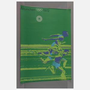 Fünf Plakate Olympische Spiele München 1972