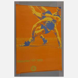 Fünf Plakate Olympische Spiele München 1972