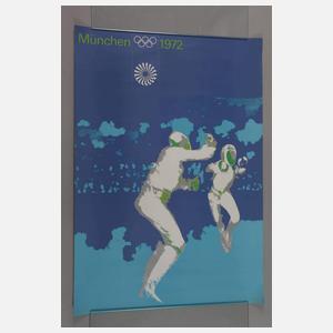 Fünf Plakate Olympische Spiele München 1972