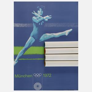 Fünf Plakate Olympische Spiele München 1972
