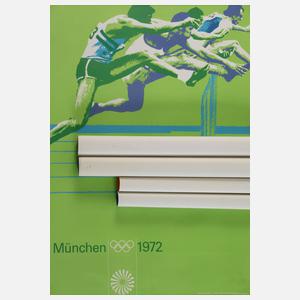 Fünf Plakate Olympische Spiele München 1972