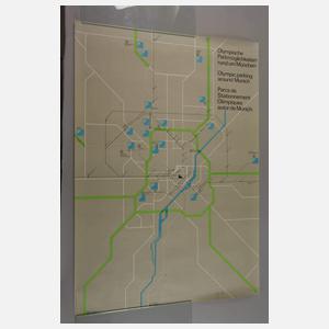 Plakat Olympische Spiele Parkmöglichkeiten