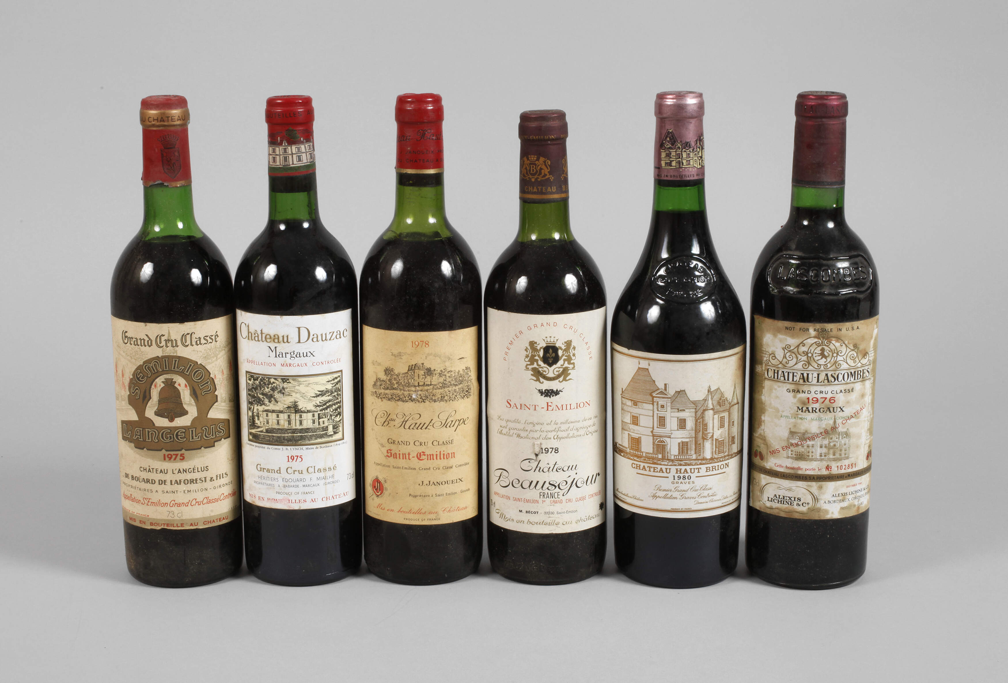 Sechs Flaschen Rotwein Grand Cru Classé