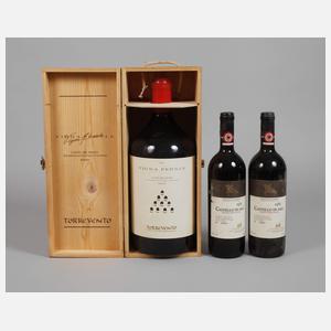 Drei Flaschen Rotwein