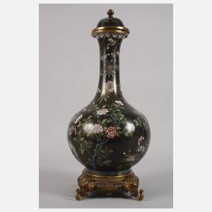 Deckelvase Cloisonné