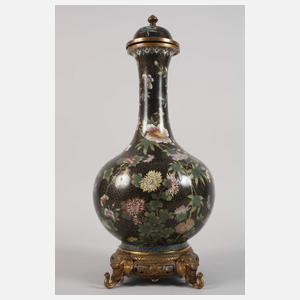 Deckelvase Cloisonné