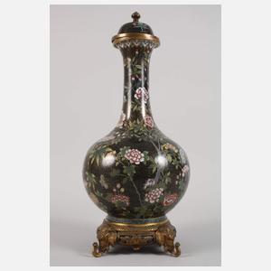 Deckelvase Cloisonné