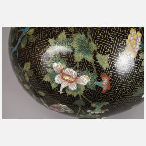 Deckelvase Cloisonné