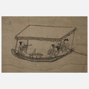 Zwei Tuschpinselzeichnungen