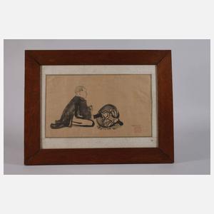 Tuschpinselzeichnung