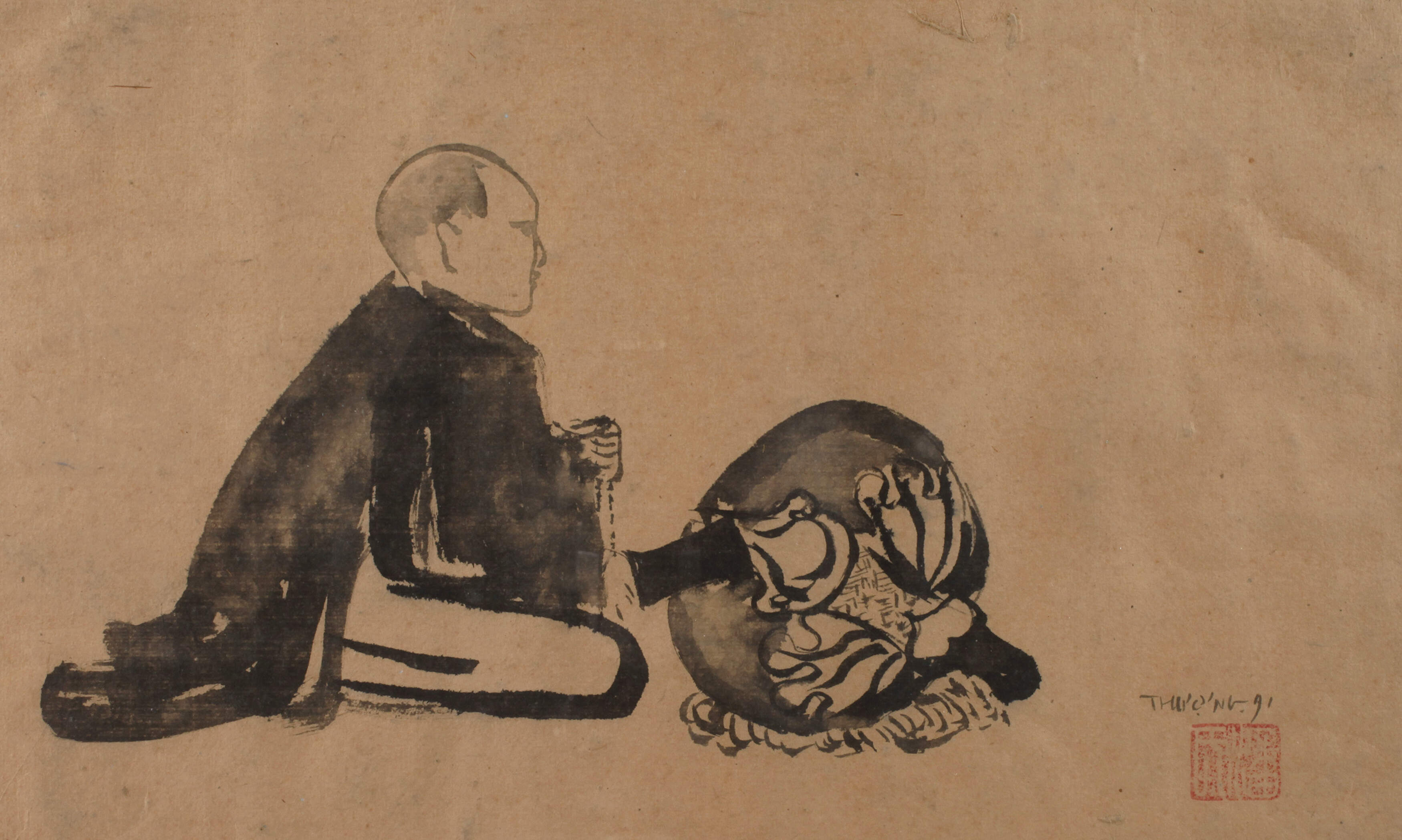 Tuschpinselzeichnung