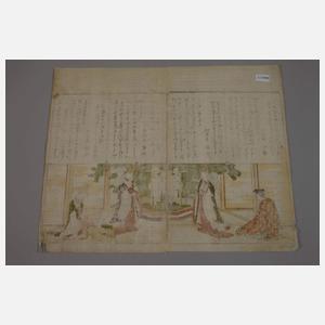 Farbholzschnitt Japan