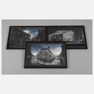 Drei chinesische Fotografien