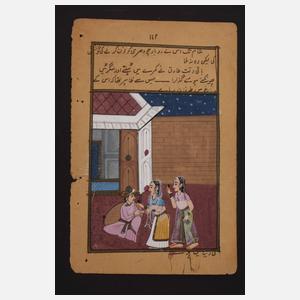 Konvolut indopersische Miniaturmalereien