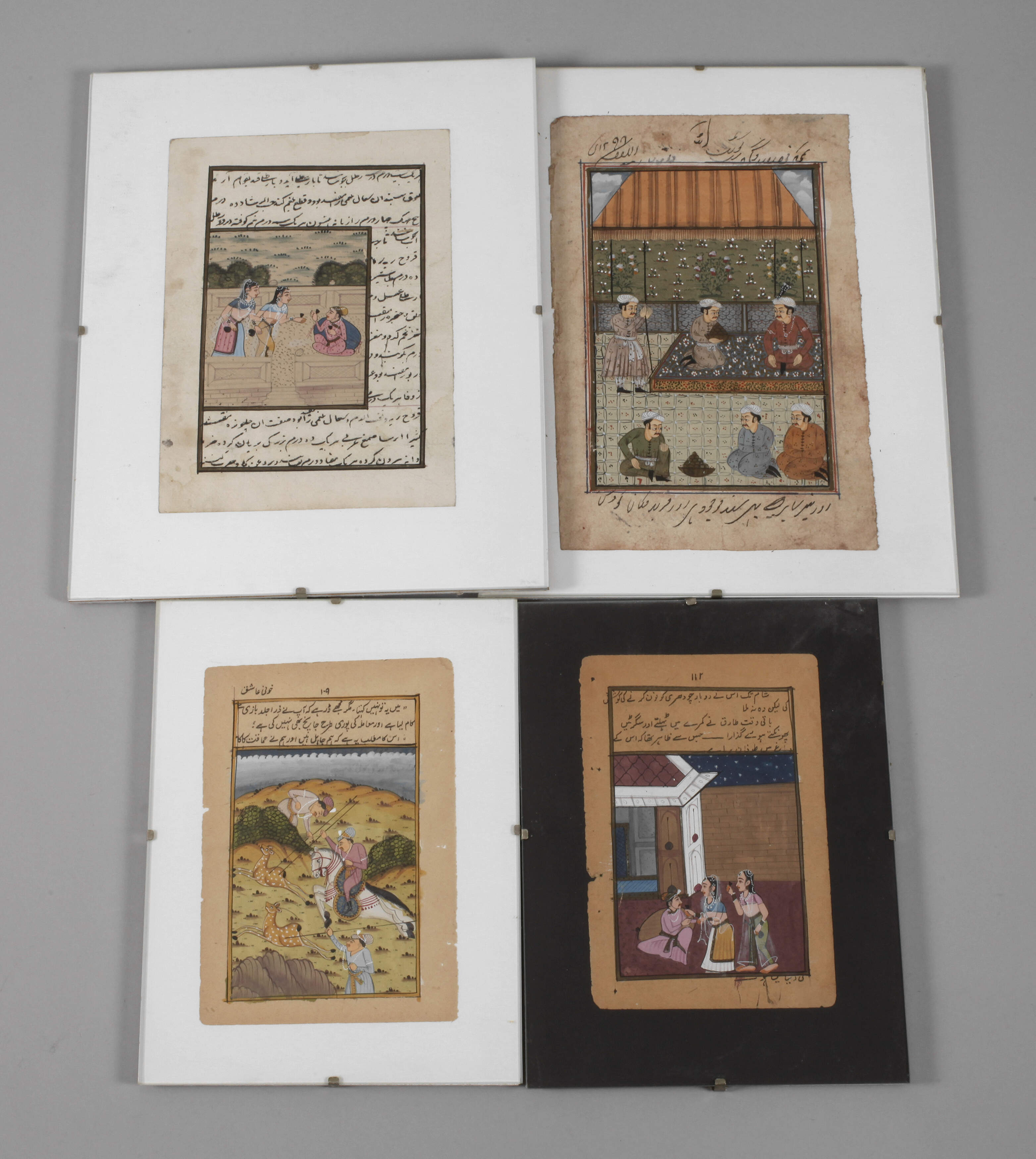 Konvolut indopersische Miniaturmalereien
