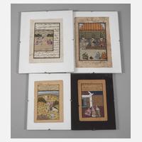 Konvolut indopersische Miniaturmalereien111