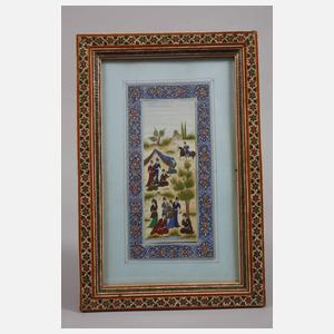 Zwei persische Miniaturmalereien