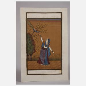 Zwei persische Miniaturmalereien