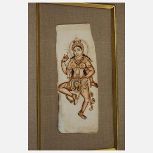 Vier indopersische Miniaturmalereien