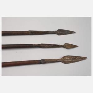 Drei Speere, Pfeil und Bogen