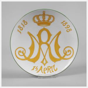 Meissen Jubiläumsteller Königin Marie von Hannover