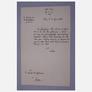 Zwei Urkunden des Premier-Leutnants Johann Berr