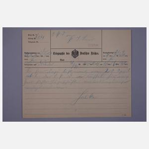 Zwei Urkunden des Premier-Leutnants Johann Berr