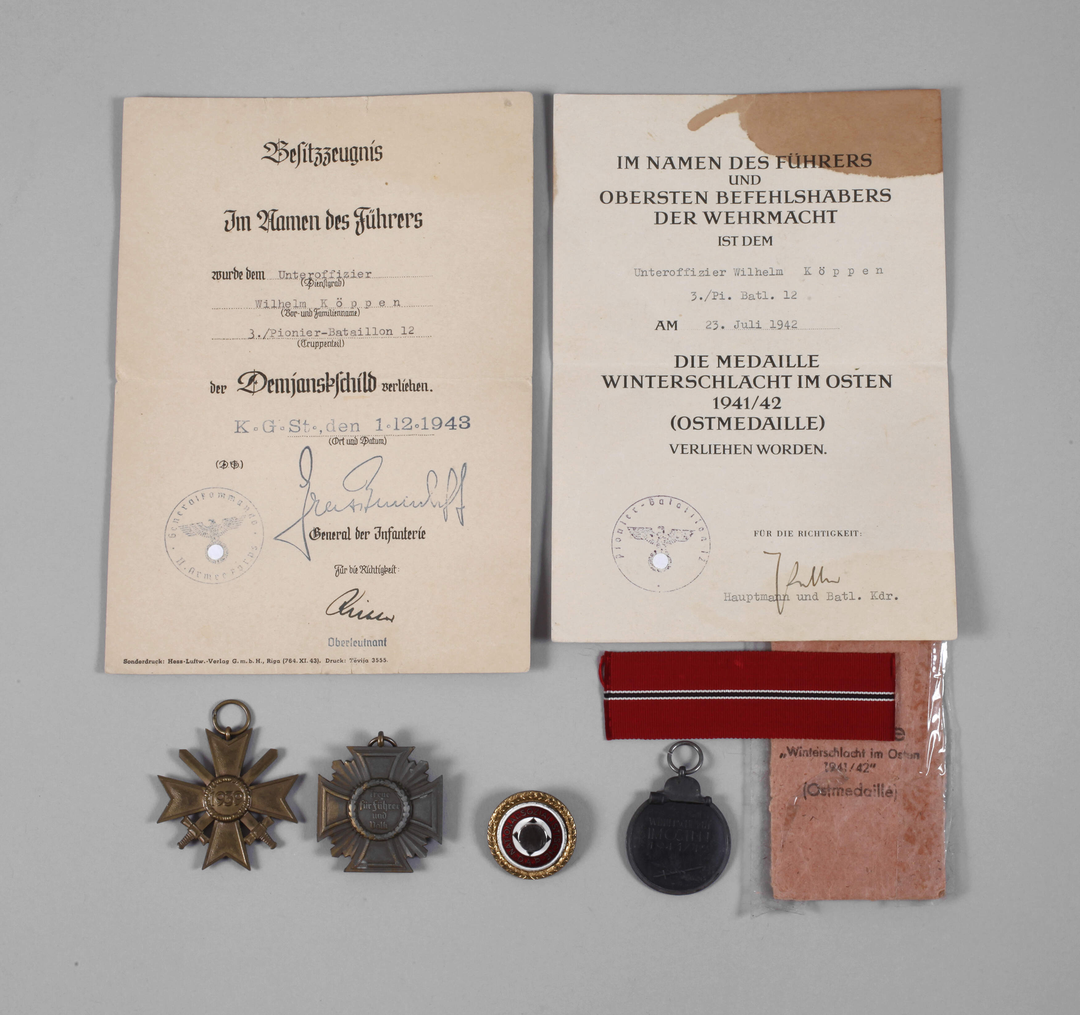 Nachlass 2. Weltkrieg